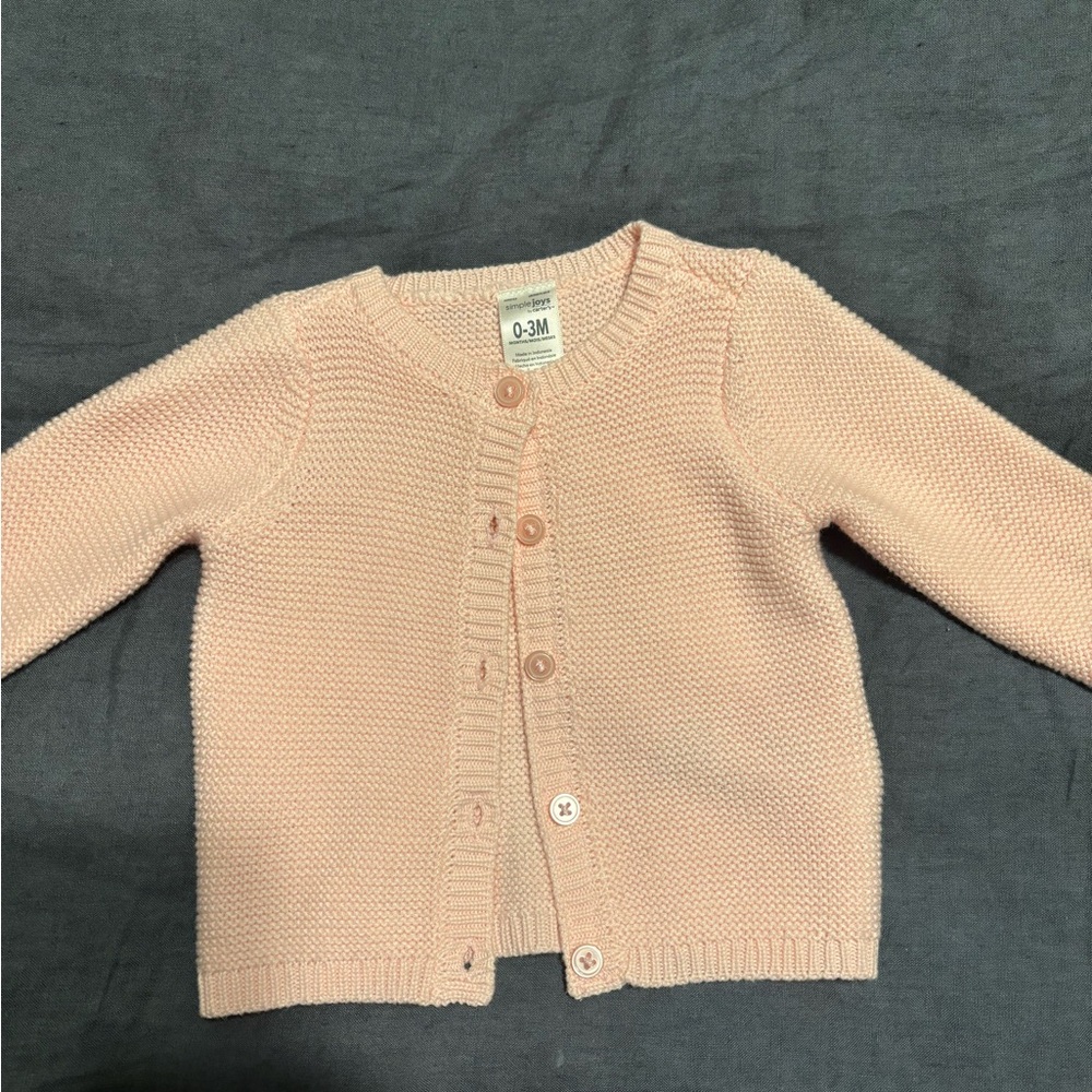 Baby Pink Knit Cardigan